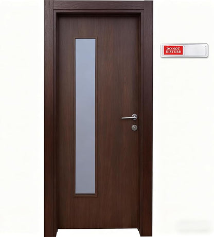 Do Not Disturb/Welcome Door Sign, Sliding Privacy Indicator for Home Office Restroom Conference Hotel Hospital, 7x2 Inch Slider Door Sign (Silver）