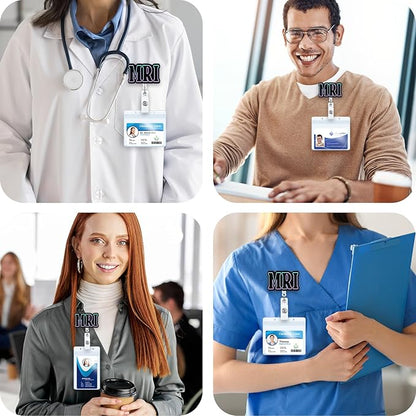 MRI Technologist Badge Reel | Retractable ID Card Badge Holder | Name Tag Medical Work Badge Clip for RN LPN CNA MA ER Night Shift Nurse Nursing Student Doctor | Nurse Gifts | Acrylic｜Alligator Clip