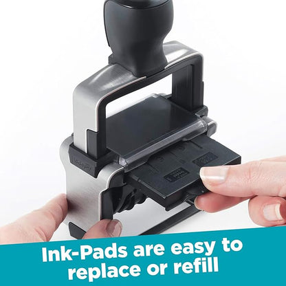 Trodat 5430 Professional Self-Inking Date Stamp with Paid - Blue Ink