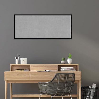 Amanti Art Black Framed Magnetic Board 21x49 Oversize Vision Board for use with Magnets, 100% Metal Sheet to Display Items as Office Decor or for Home Organization in mudroom, Kitchen or Kids Room
