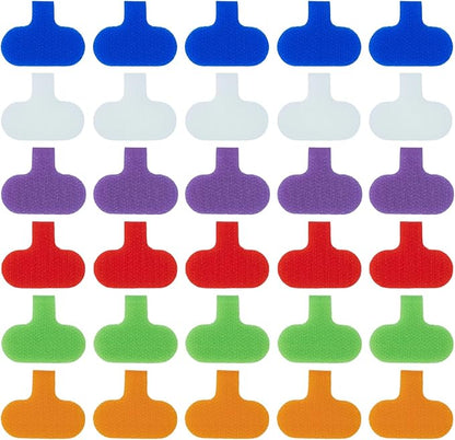 POMELUNE Cable Labels,Multi-Color Write On Cord Label for Cable Management,Organization,Electronics Computers,30 pcs