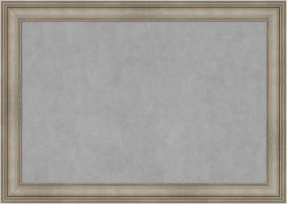 Amanti Art Silver Framed Magnetic Board 29x41 Large Vision Board for use with Magnets, 100% Metal Sheet to Display Items as Office Decor or for Home Organization in mudroom, Kitchen or Kids Room