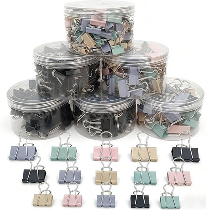 304 PCS Assorted Sizes Binder Clips Paper Clamps Including Large,Medium,Small Colored Paper Clips for Office Supplies Home School