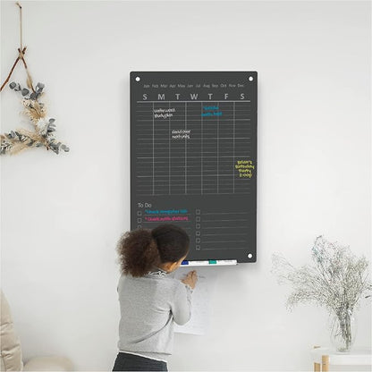 Audio-Visual Direct Magnetic Weekly Planner Dry-Erase Board for Wall - 24" x 36" - (to Do List, Black)