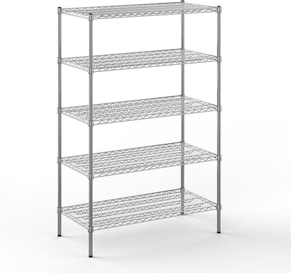 Regal Altair Wire Shelving Kit | NSF Commercial Storage Rack Unit (5-Tier | 64" Height, 21" Deep x 42" Wide)