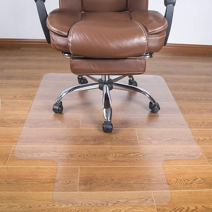 Office Chair Mat for Hardwood Floor, 48”x 36” Clear Floor Protector Mat for Office Chair, Vinyl Desk Chair Mat for Hard Floors, Easy Glide for Chairs