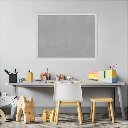 Amanti Art Silver Framed Magnetic Board 19x25 Medium Vision Board for use with Magnets, 100% Metal Sheet to Display Items as Office Decor or for Home Organization in mudroom, Kitchen or Kids Room
