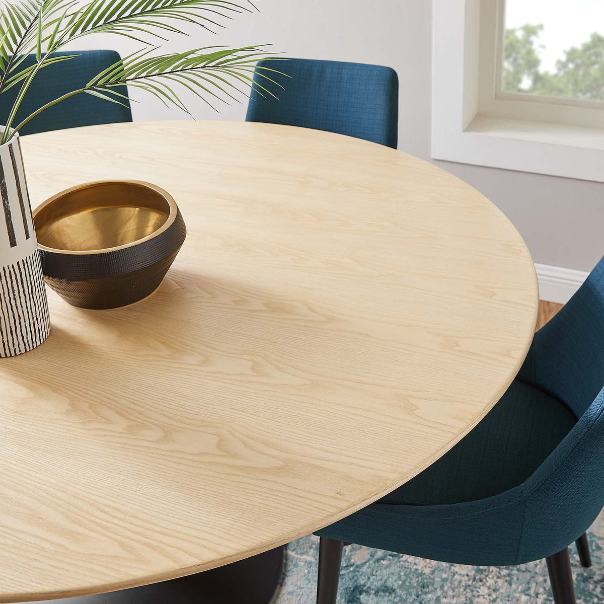 Dining Table, 60", Black Natural