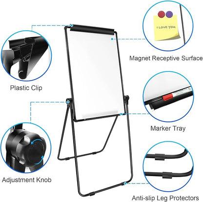Stand White Board - 40 x 28 Inch Double Sided Magnetic Dry Erase Board with Stand Height Adjustable, Home Office Classroom School Teacher Use