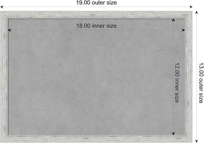 Amanti Art Silver Framed Magnetic Board 13x19 Small Vision Board for use with Magnets, 100% Metal Sheet to Display Items as Office Decor or for Home Organization in mudroom, Kitchen or Kids Room