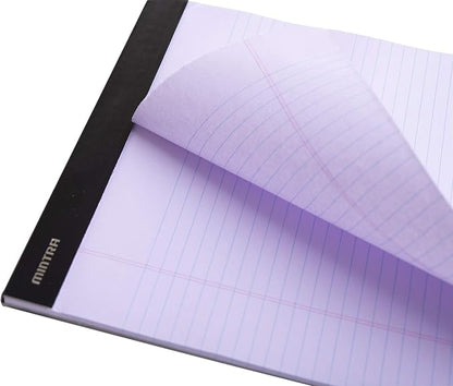 Mintra Office Colorful Legal Pads - Includes 2 Blue, 2 Pink, and, 2 Green Writing Pads, Micro Perforated Lined Sheets, Ideal for Professional & Personal Use, 8.5"x11" Wide Ruled, 6 pack Basic Pastel