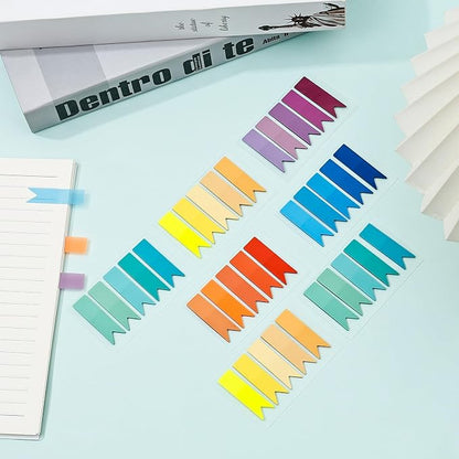 Temiary 1200 Pcs Transparent Sticky Index Tabs for Bible Study, Multicolor | Translucent Arrow Flag Tab Sticky Notes for Bookmarks Bible Tabs Notebook School Supplies