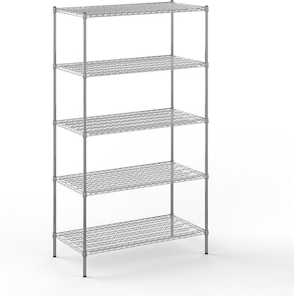 Regal Altair 24" Deep x 48" Wide x 86" Height Wire Shelving Kit | 5-Tier | NSF Commercial Storage Rack Unit