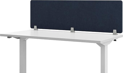 Sound Absorbing Privacy Shield - Desk Divider & Cubicle Wall (Dark Blue, 60" W x 18"H)