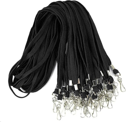 Ollain Badge Lanyards Flat Lanyard Swivel Hooks Durably Neck Bulk lanyards with Clip 100 Pack