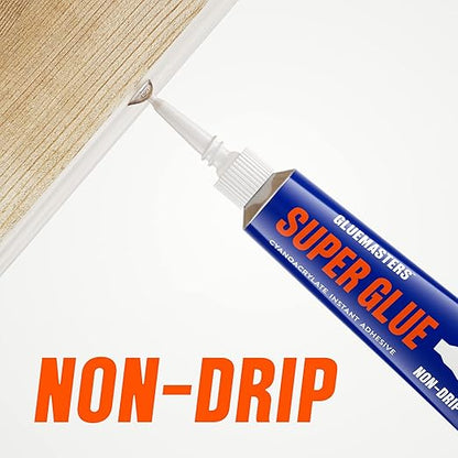 Professional Grade Cyanoacrylate (CA) Super Glue by Glue Masters with Variable Viscosity Adhesive for Plastic, Wood & DIY Crafts (20GR Gel)