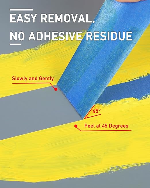 KIWIHUB 10 Rolls Painters Tape 2 inch Wide, Blue Painters Tape Bulk, Blue Masking Tape for Multi Purpose, Wall Painting, Home Improvement, DIY Crafts, 1.88 Inch x 550 Yards