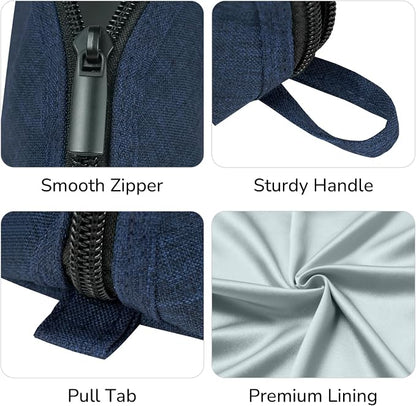 Gloppie Pencil Pouch - Practical Pencil Case, Aesthetic Simple Pencil Bag, Small Pen Holder, Back to School Supplies for Girls Boys, Blue
