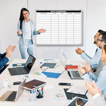 Lined Whiteboard Blank Grid Aluminum Frame Dry Erase Board Reusable Wall Mounted Board for Scheduling, to Do Lists Weekly Planning Home Work (24 x 18 Inch,Sales Ranking List)