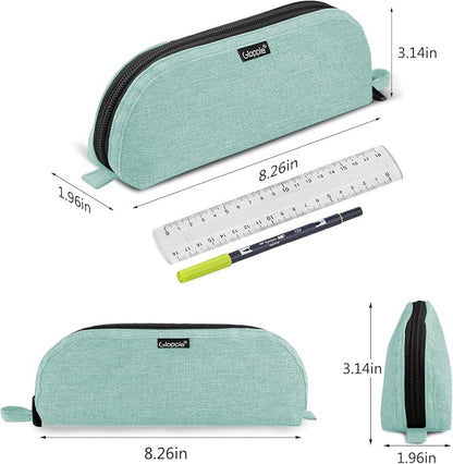 Gloppie Pencil Pouch - Practical Pencil Case, Aesthetic Simple Pencil Bag, Small Pen Holder, Back to School Supplies for Girls Boys, Green