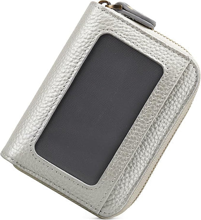 GOIACII Small Genuine Leather Wallet for Women, RFID Blocking Credit Card Holder Wallet