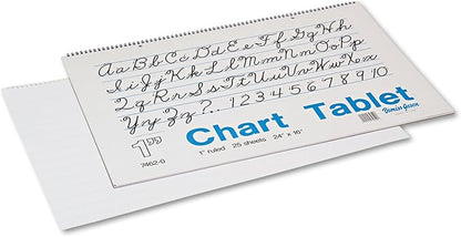 Pacon Chart Tablet, 24"X16", 1" Ruling, 25 Sheets