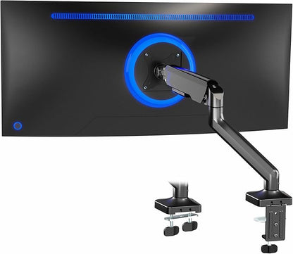 VIVO Heavy Duty Ultrawide Monitor Tension Arm for up to 40 inch Screens, Holds 26.4 lbs, Premium Desk Mount Stand, Black, STAND-V100O