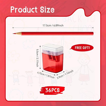 36 Piece Red Colored Pencils Set with Sharpener, Pre-Sharpened Professional Wooden Art Pencils for Artists Drawing and Sketching, Premium Colored Tone Supplies Delivering Detailed Painting(Red)