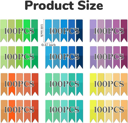 Temiary 1200 Pcs Transparent Sticky Index Tabs for Bible Study, Multicolor | Translucent Arrow Flag Tab Sticky Notes for Bookmarks Bible Tabs Notebook School Supplies