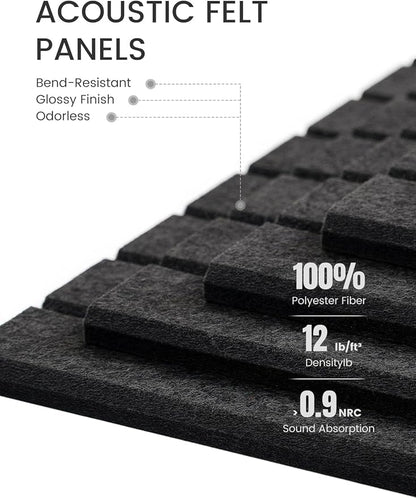 Fluxynara Large Felt Bulletin Board 48" x 36" Cork Board Alternative-12 Pack with 70 Safe Removable Adhesive Tabs, Cork Boards for Walls Cork Board for Home Office Classroom Pin Board (Charcoal Gray)