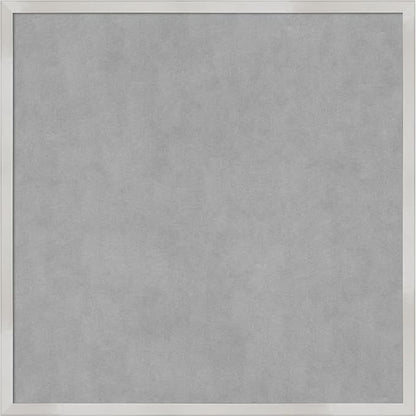 Amanti Art Silver Framed Magnetic Board 25x25 Medium Vision Board for use with Magnets, 100% Metal Sheet to Display Items as Office Decor or for Home Organization in mudroom, Kitchen or Kids Room