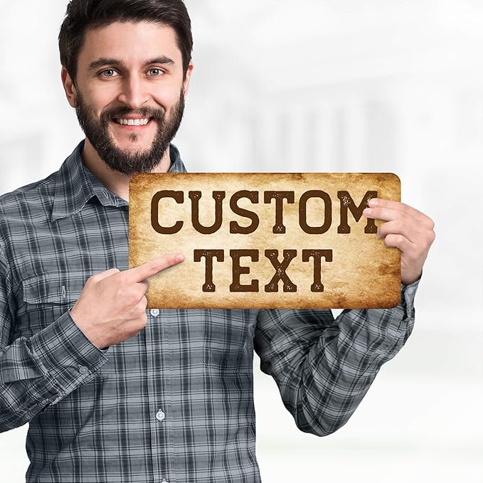 Custom Sign, Custom Street Sign, 11 Font Colors, 13 Font Styles, 4 Hole Options, 22 Sizes, 6x12 Inches, Rust Free DiBound, Fade Resistant, Made in USA by My Sign Center (Vintage)