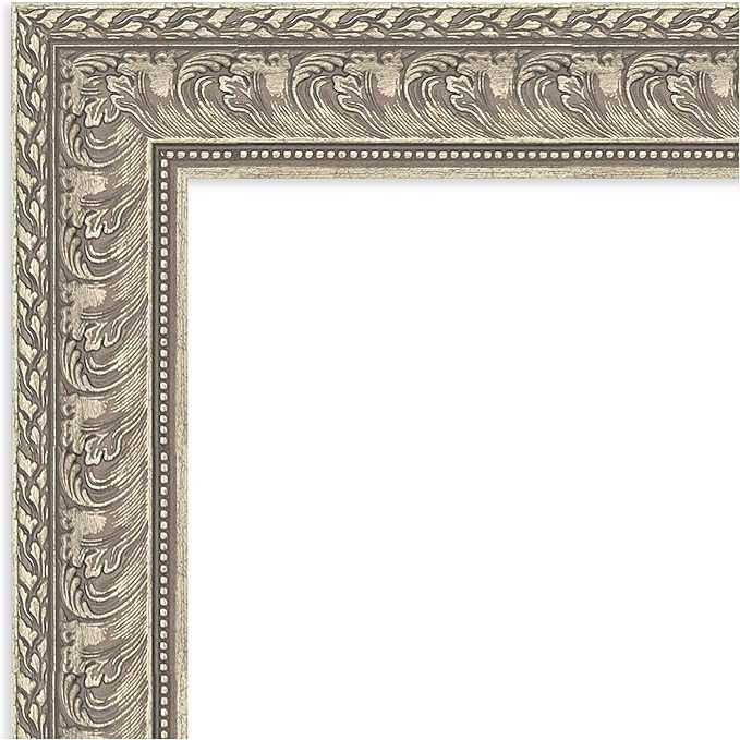 Amanti Art Silver Framed Magnetic Board 25x31 Medium Vision Board for use with Magnets, 100% Metal Sheet to Display Items as Office Decor or for Home Organization in mudroom, Kitchen or Kids Room