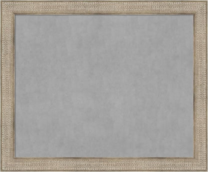 Amanti Art Silver Framed Magnetic Board 38x46 X-Large Vision Board for use with Magnets, 100% Metal Sheet to Display Items as Office Decor or for Home Organization in mudroom, Kitchen or Kids Room