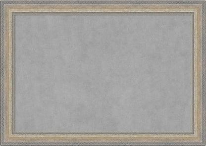 Amanti Art Silver Framed Magnetic Board 29x41 Large Vision Board for use with Magnets, 100% Metal Sheet to Display Items as Office Decor or for Home Organization in mudroom, Kitchen or Kids Room