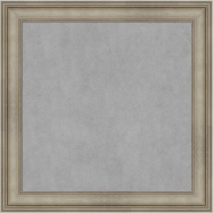 Amanti Art Silver Framed Magnetic Board 29x29 Medium Vision Board for use with Magnets, 100% Metal Sheet to Display Items as Office Decor or for Home Organization in mudroom, Kitchen or Kids Room