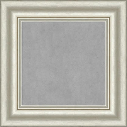 Amanti Art Silver Framed Magnetic Board 18x18 X-Small Vision Board for use with Magnets, 100% Metal Sheet to Display Items as Office Decor or for Home Organization in mudroom, Kitchen or Kids Room