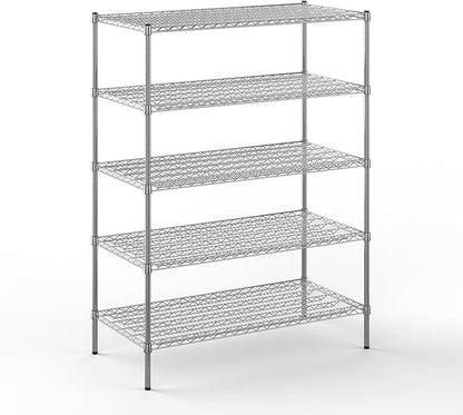Regal Altair 24" Deep x 48" Wide x 64" Height Wire Shelving Kit | 5-Tier | NSF Commercial Storage Rack Unit
