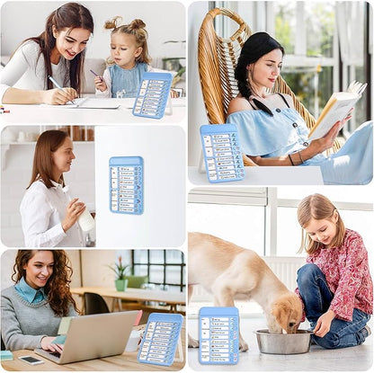 Audab 2Pcs Dry Erase Chore Chart for Kids, Magnetic Checklist Board, My Chores Slider Chart to Do List Board, Routine Reward Chart Schedule Board Task Tracker for Home Refrigerator, Wall, Desk (Blue)