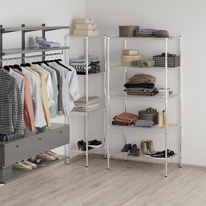 Regal Altair 24" Deep x 36" Wide x 74" Height Wire Shelving Kit | 5-Tier | NSF Commercial Storage Rack Unit