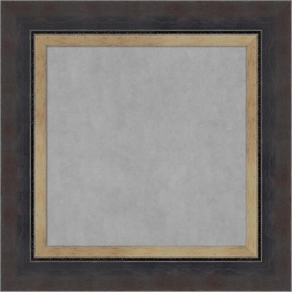 Amanti Art Black Framed Magnetic Board 17x17 X-Small Vision Board for use with Magnets, 100% Metal Sheet to Display Items as Office Decor or for Home Organization in mudroom, Kitchen or Kids Room