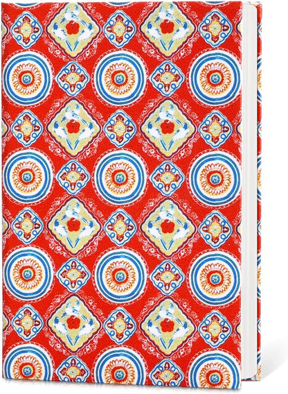 Journal Notebook, Fabric Vintage Journal Hard Cover Lined Notebook, 192 Pages A5 College Ruled Notebook for Work & Note Taking, Perfect for Office School Home Supplies （Artascope）
