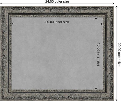 Amanti Art Black Framed Magnetic Board 20x24 Small Vision Board for use with Magnets, 100% Metal Sheet to Display Items as Office Decor or for Home Organization in mudroom, Kitchen or Kids Room
