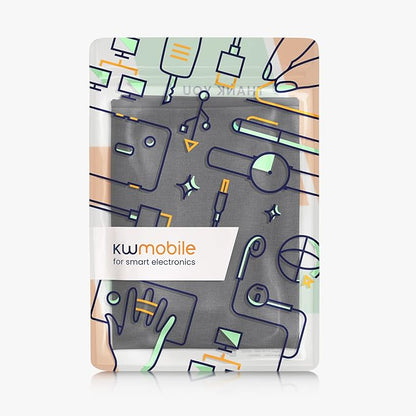 kwmobile Dust Cover for 27-28" Monitor - Linen Monitor Display Protector - Protect Your Computer Screen - Black