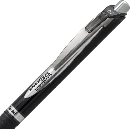 Pentel EnerGel PRO Permanent Gel Pen, (0.7mm), Medium Line, Archival and Water-Proof, Black Ink, Pack of 2 (BLP77BP2A)