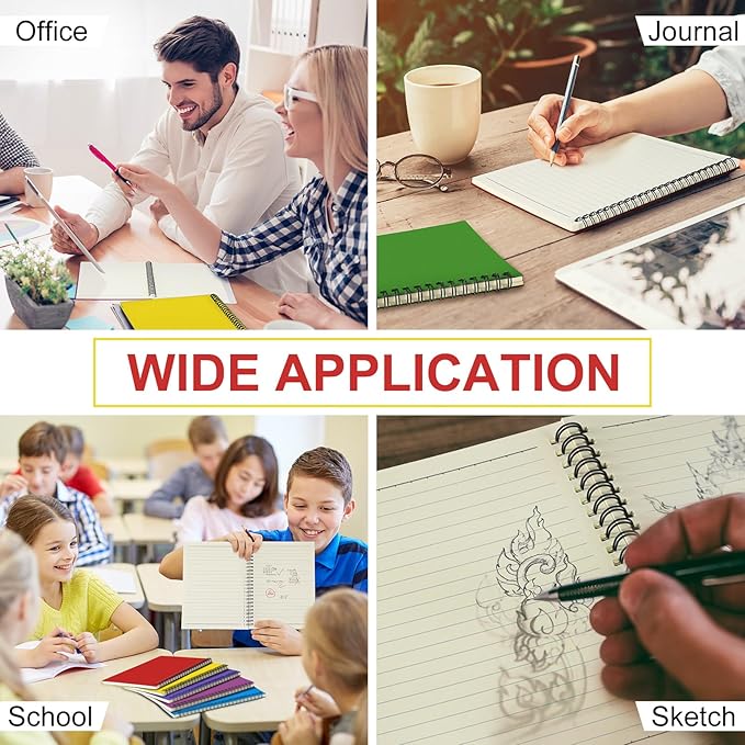 Yahenda Spiral Notebook College Ruled Journals Notebooks Lined 8.3 x 5.5 Inch Note Books Bulk A5 Writing Notebooks Thick Paper Notebook for Office Business School Supplies (Mixed Colors,18 Pcs)