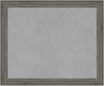 Amanti Art Grey Framed Magnetic Board 19x23 Small Vision Board for use with Magnets, 100% Metal Sheet to Display Items as Office Decor or for Home Organization in mudroom, Kitchen or Kids Room
