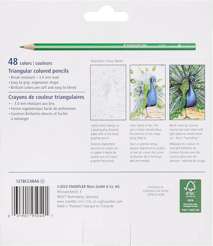 STAEDTLER Triangular Color Pencil, 48pcs