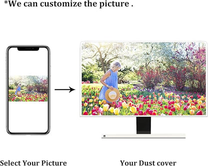 Baocicco Gray Gold Marble Waterproof 45, 46, 47, 48 Inch TV Dust Cover Anti-Static Dustproof Protective Aesthetic Texture Screen TV Covers Full Body Cover for Television Screen Desktop PC LED LCD OLED