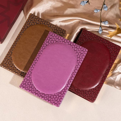 CAGIE Luxury Leather Journal for Women, Rose Pink A5 Hardcover | Lined Notebook, Gold Edges, 100 GSM, 256 Pages, Vintage Writing Diary